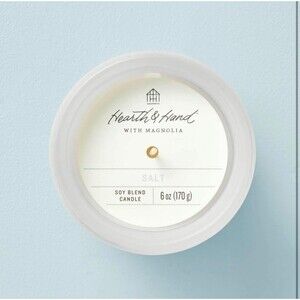 Set of 4 Hearth & Hand With Magnolia Salt Candle 6 oz NEW